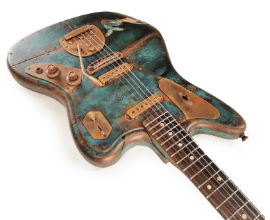 Submarine Green Fender Jaguar detail 2