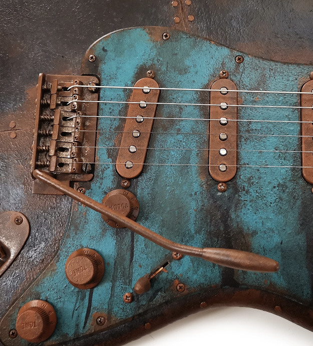 Rusty Metal Black Fender Stratocaster image 2